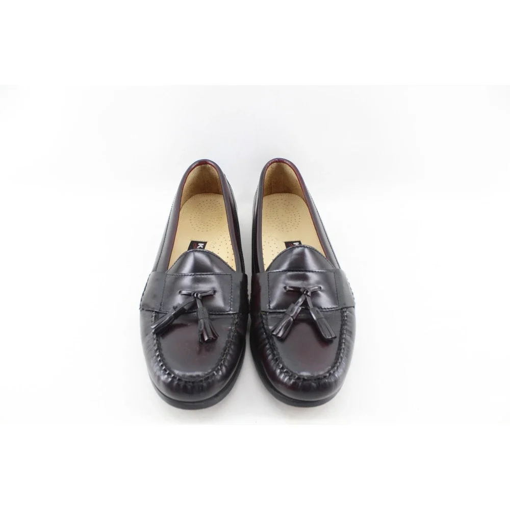 Kirkland Signature Burgundy Dress Tassel Loafers Shoes Mens‎ 12D Black 21273